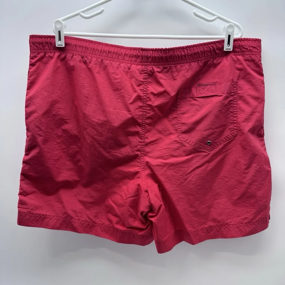 Vintage Polo Sport Ralph Lauren Swim Trunks Shorts Mens L Red Nylon Lined 90s